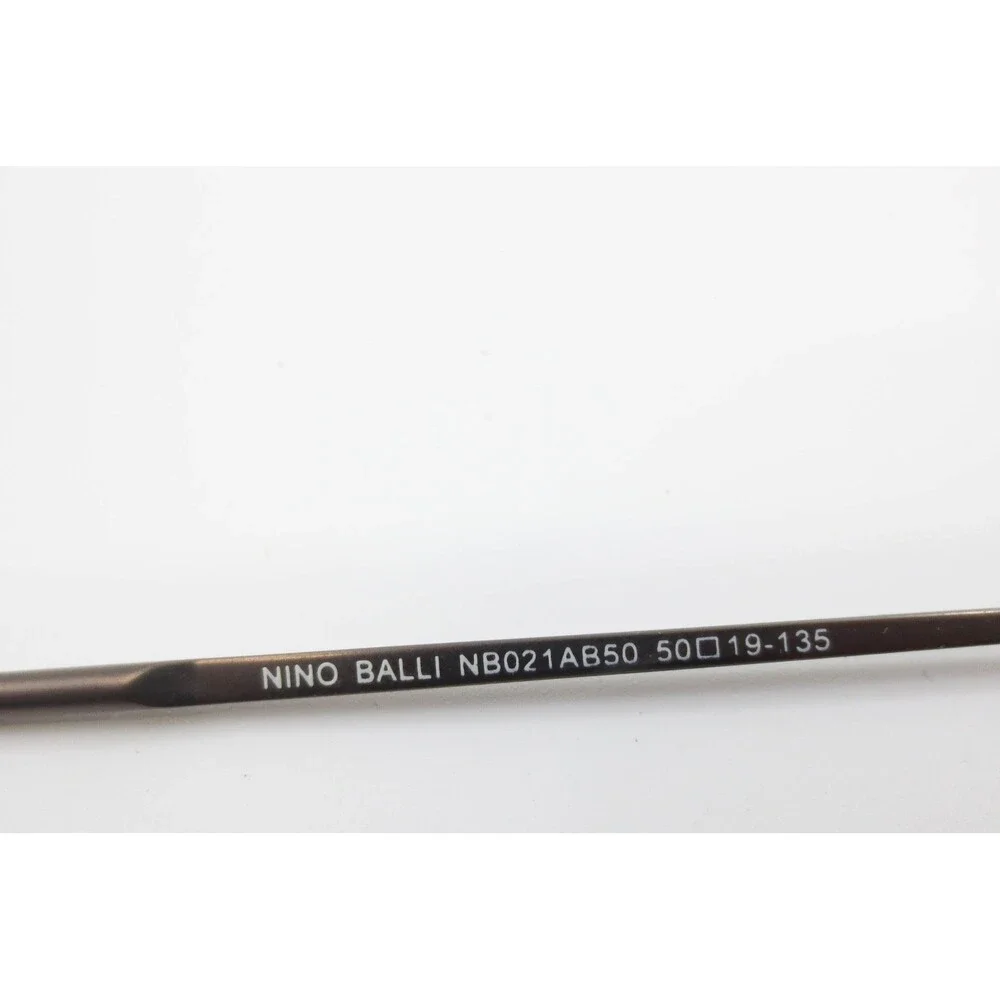 Nino Balli NB021AB50 Bronze Oval Metal Eyeglass Frames 50-19-135 Tortoise Tips